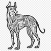 Unique Standing Great Dane SVG