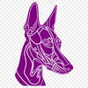 Ornate Doberman Pinscher DXF