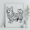 Creative Welsh Corgi - Laser Cutter PNG Free Download