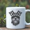 Ornate Miniature Schnauzer - For Craft Project