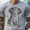 Beautiful Sitting Australian Shepherd - DXF