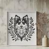 Artistic Shetland Sheepdog In PDF - Free Digital Download