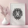 Ornate Lion - Laser Cutter DXF