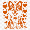 Unique Sitting Shiba Inu PNG