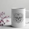 Artistic Skull Vector Drawing - Free PNG