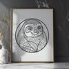 Stunning Sloth In DXF - Free Download