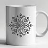 Beautiful Winter Snowflake Design with Intricate Patterns A delicate, ornate snowflake design with intricate patterns.