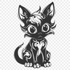 Artistic Cat SVG - For Procreate Project