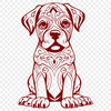 Ornate Sitting Dog - PDF