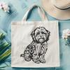 Sitting Havanese Vector Art