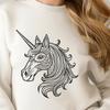 Beautiful Unicorn SVG, PNG, PDF And DXF Files