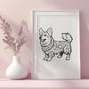 Creative Welsh Corgi - Laser Cutter PNG Free Download