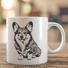 Sitting Welsh Corgi Clip Art - Free PDF