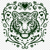 Ornate Tiger Vector Image