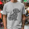 Floral Dachshund In PDF And PNG