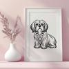 Artistic Sitting Shih Tzu In SVG - Commercial Use