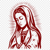 Our Lady Of Guadalupe Digital Drawing In SVG, PNG, PDF And DXF Formats