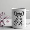 Artistic Welsh Corgi - Cricut PNG