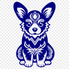 Creative Sitting Welsh Corgi Clip Art