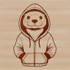 A realistic illustration of a wild otter in a natural habitat.