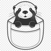 A sleek, aquatic mammal peeking out from a hidden pocket.