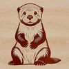 Wild Otter Illustration - Free Vector Graphic A realistic illustration of a wild animal, specifically an otter, designed as a vector graphic.