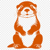 An illustration of a river otter in vector format.