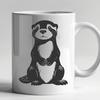 Free Vector Graphic Otter Design An illustrative otter in a playful pose, created as a vector graphic.
