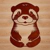 A digital illustration of a wild animal, specifically an otter, created in vector format for easy scaling.