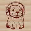 An SVG vector graphic representation of an otter animal.