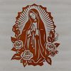 Ornate Portrait of the Virgin Mary Detailed vector design of Our Lady of Guadalupe with intricate details.