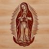 Virgin Mary SVG Icon with Ornate Details SVG illustration of Virgin Mary with ornate details in a traditional religious style.
