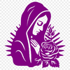 Free Floral Virgin Mary - Free SVG Download, Commercial Use