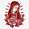 Free Artistic Virgin Mary Vector Drawing