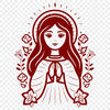 Stunning Virgin Mary In DXF Free Commercial Use Download