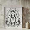 Virgin Mary Drawing In DXF File Format For Free Download