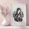 Stunning Virgin Mary In SVG Free Commercial Use Download