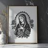 Ornate Virgin Mary In DXF - Free Download