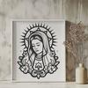 Artistic Virgin Mary Vector Image - Free PDF Download