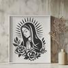 Floral Our Lady Of Guadalupe - Vinyl SVG