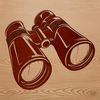 Outdoor Enthusiast's Binocular Illustration A vector illustration of a pair of binoculars designed for outdoor enthusiasts.
