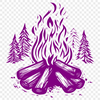 Beautiful Camp Fire In SVG, PNG, PDF And DXF File Formats - Free