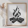 Fire Vector Drawing In SVG, PNG, PDF And DXF Formats