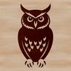 Owl Silhouette in Branch A detailed illustration of an owl perched on a branch, rendered in high-quality vector art.