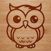 Vector Line Drawing of an Owl A simple line drawing of a cute owl, depicted in vector format.