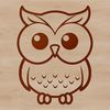 Cute Owl Line Art Vector A simple line drawing of a cute owl, suitable for vector designs and illustrations.
