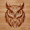 Wildlife Illustration - Realistic Bird Portrait A detailed illustration of a wild animal's head, featuring a large-eyed bird with feathers and talons.