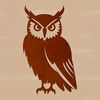A realistic illustration of an owl perched on a branch, suitable for various applications including design and crafting.