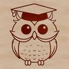 A detailed illustration of a small owl perched on a branch, designed as vector art.