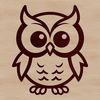 Cute Line Art Owl SVG File A simple line drawing of an owl, suitable for vector art and cutting machine projects.